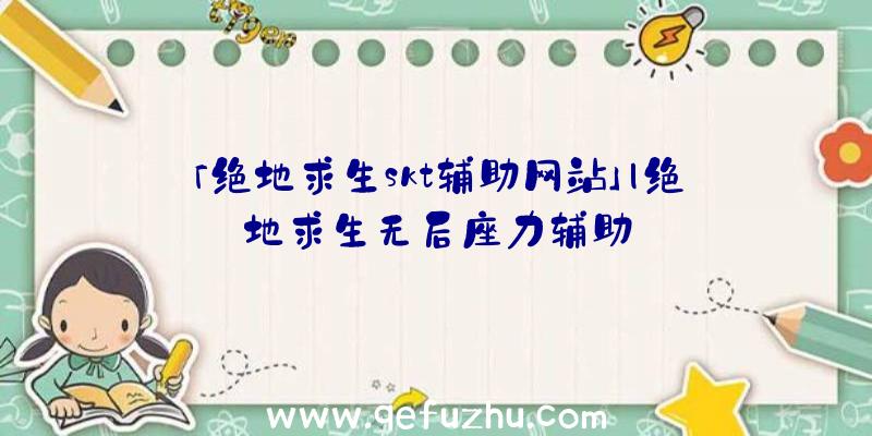 「绝地求生skt辅助网站」|绝地求生无后座力辅助